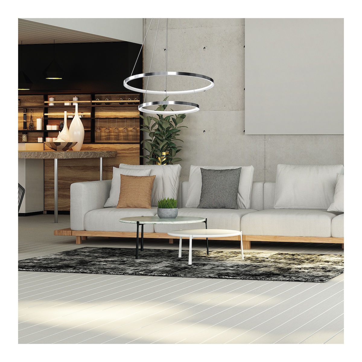 MiLagro Lampa wisząca HOOP CHROME 51W LED ML1550