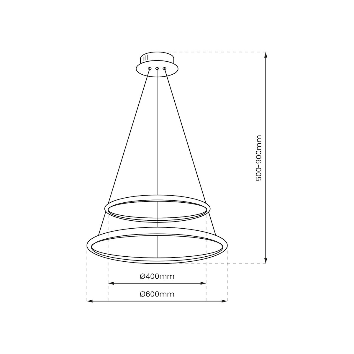 MiLagro Lampa wisząca HOOP CHROME 51W LED ML1550