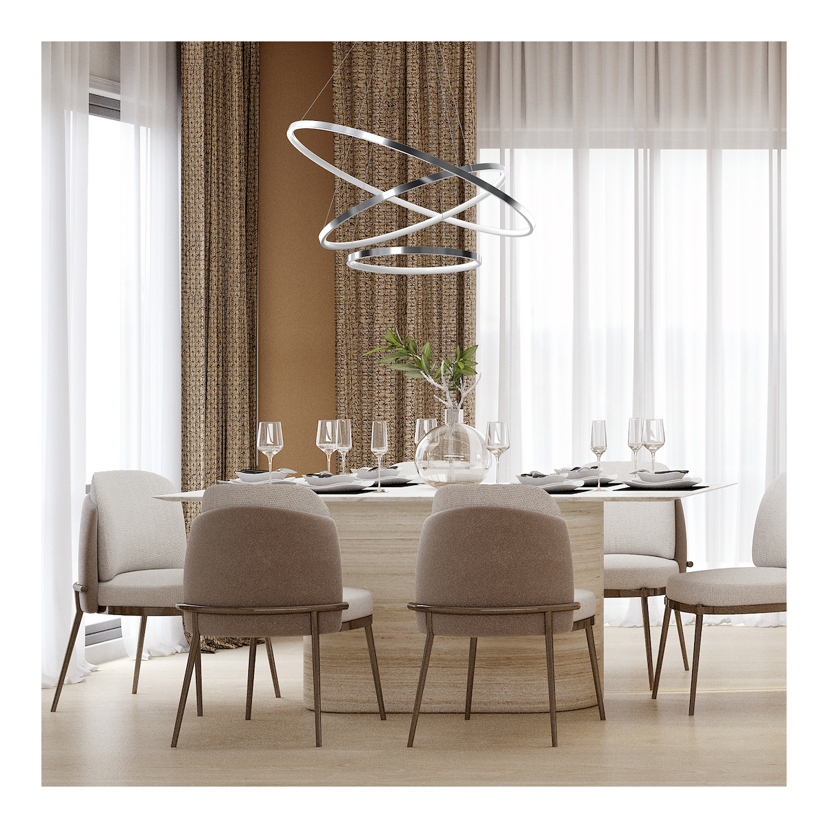 MiLagro Lampa wisząca HOOP CHROME 93W LED ML1551