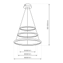 Lampa HOOP CHROME 93W LED