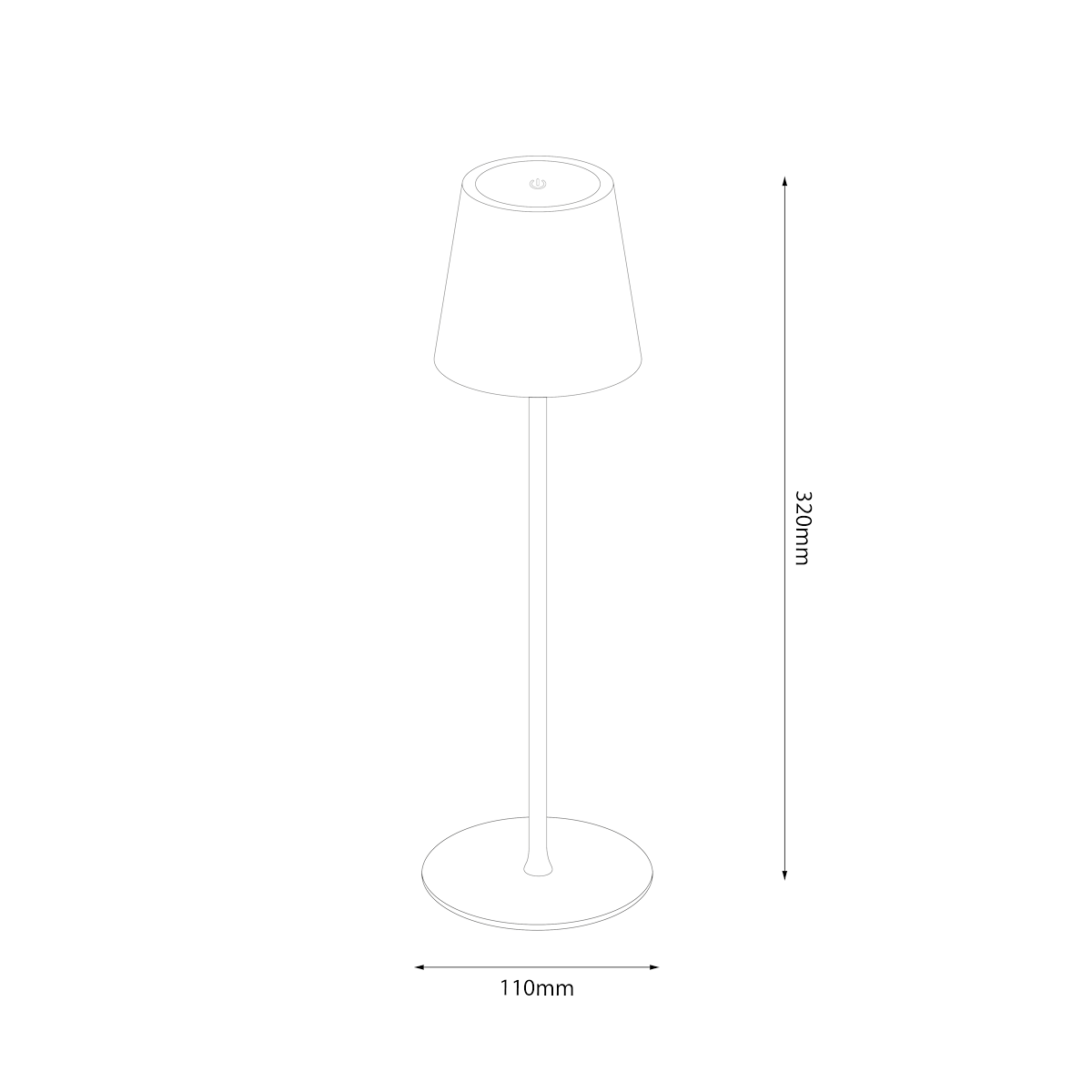 Lampka nocna Toscana Biała