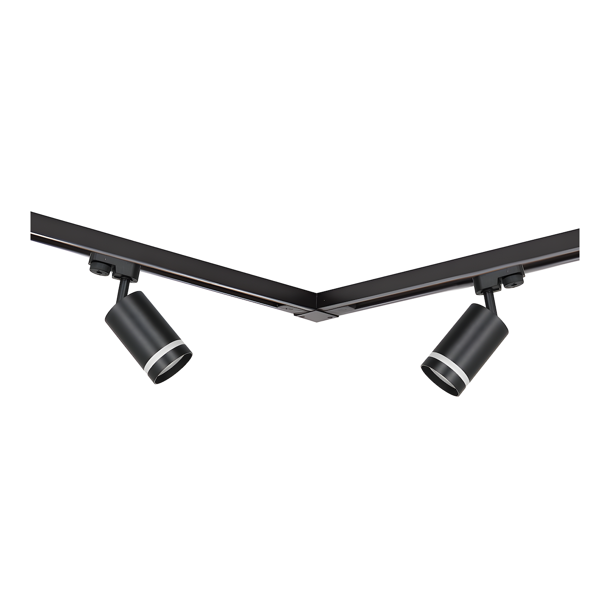 MiLagro Zestaw Szynoprzewód 4xPipe Ring GU10 + Prowadnica 2x1m + Złączki - Czarny ML1687