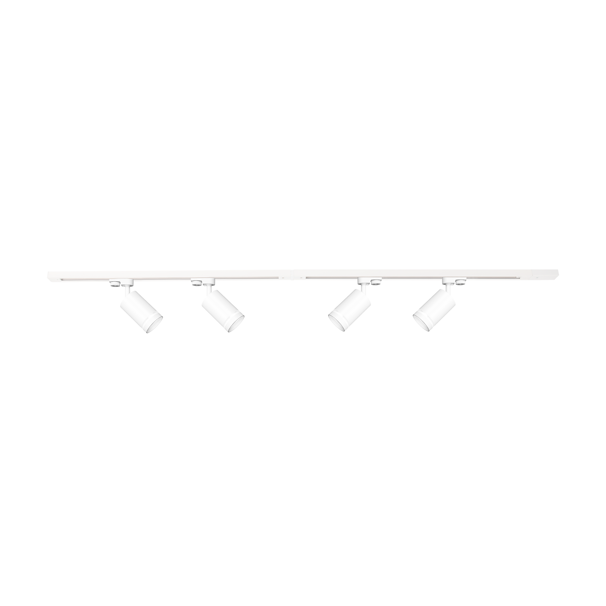 MiLagro Zestaw Szynoprzewód 4xPipe Ring GU10 + Prowadnica 2x1m + Złączki - Biały ML1688