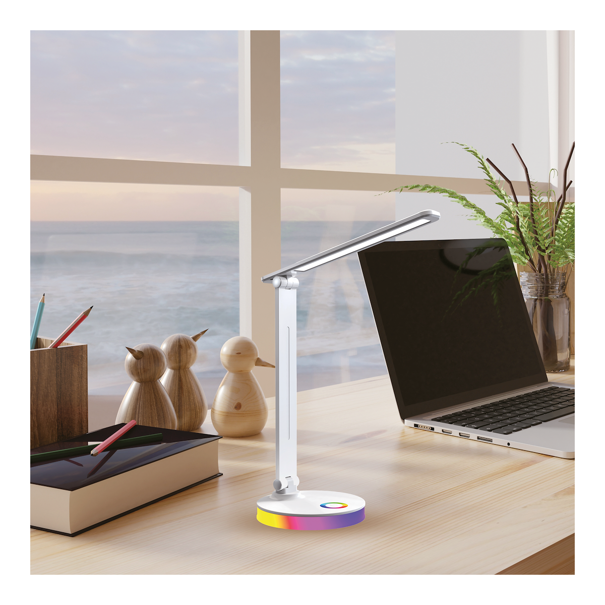 MiLagro Lampka biurkowa Bruno White 5W LED RGB ML1629