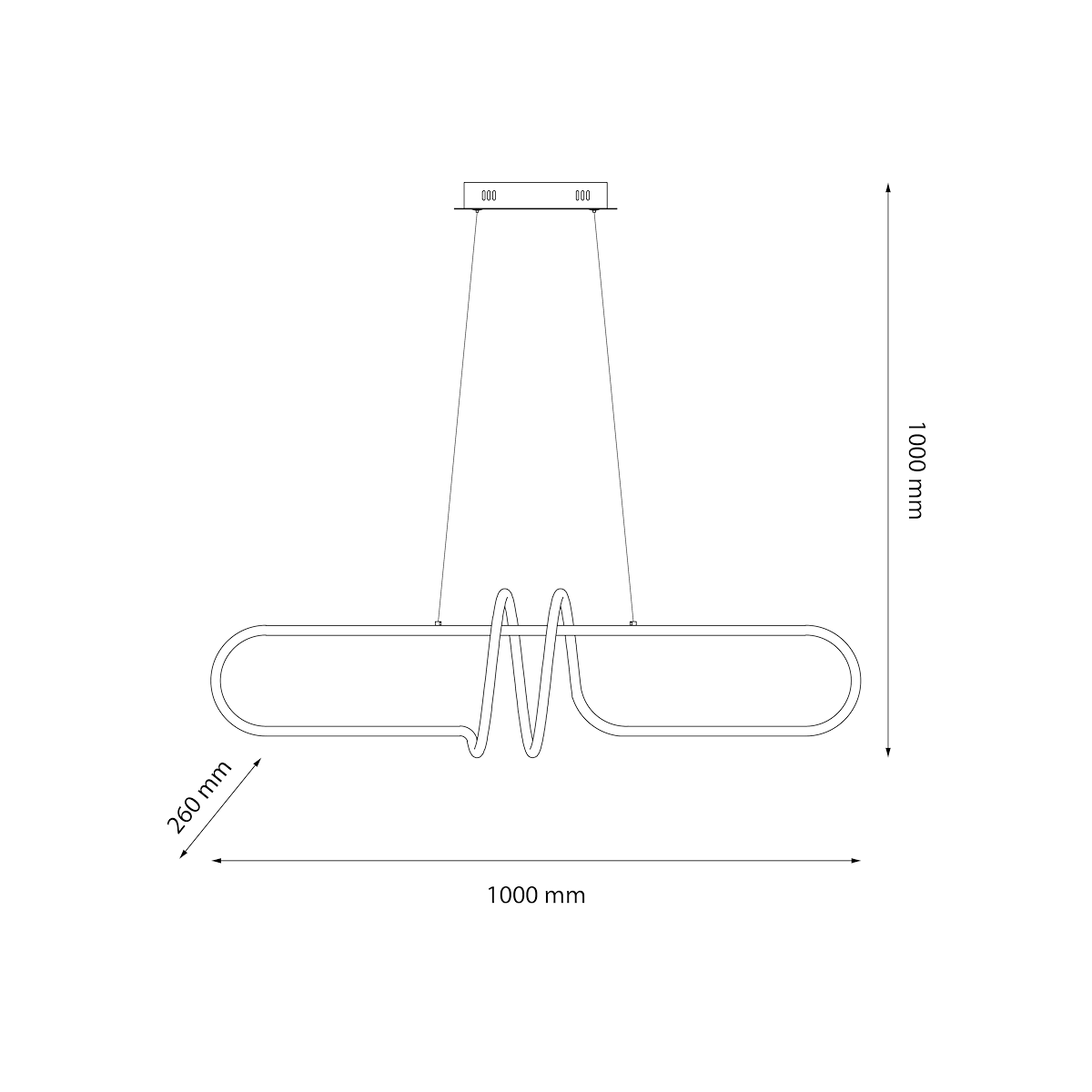 MiLagro Lampa wisząca VERTIGO 54W LED 4000K ML1576