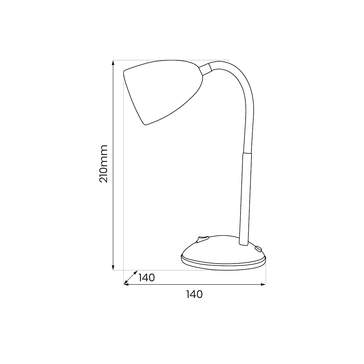 Lampka LOGIC Biała E27