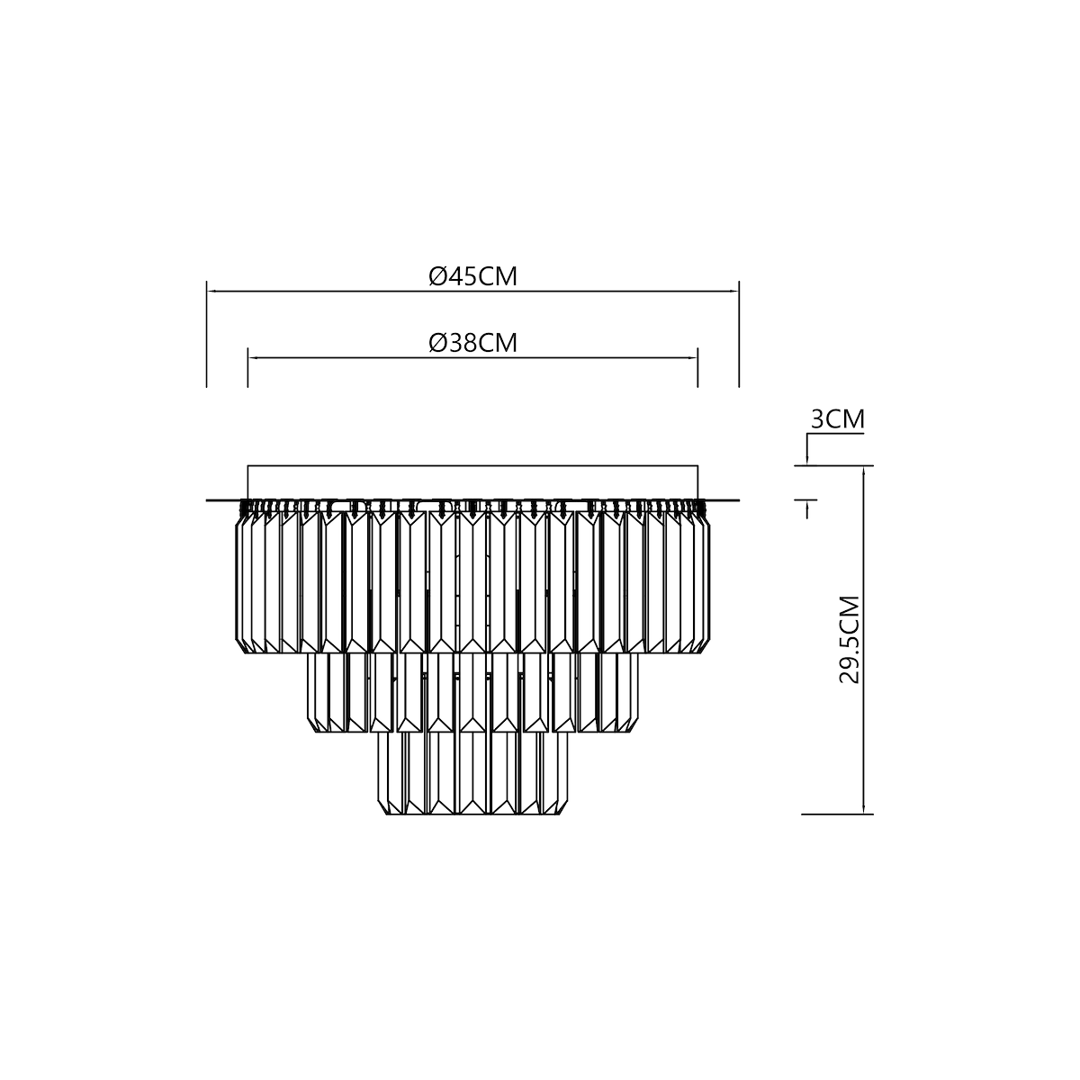 Lampa sufitowa MILANO 45cm