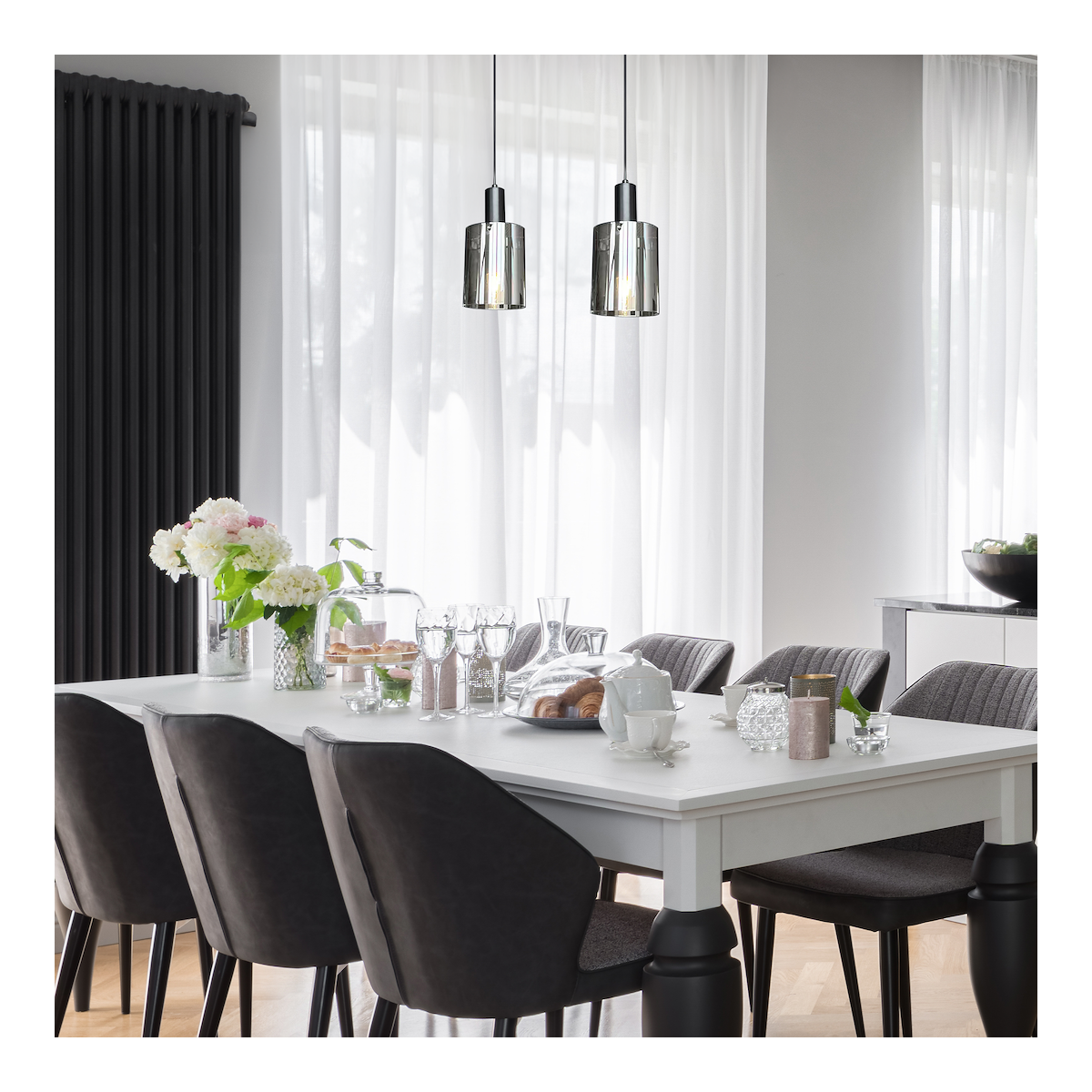 MiLagro Lampa wisząca Arcadia Black 1xE27 ML1818