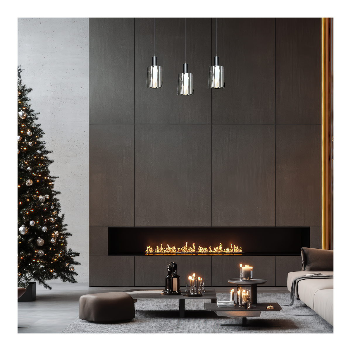 MiLagro Lampa wisząca Arcadia Black 3xE27 ML1819