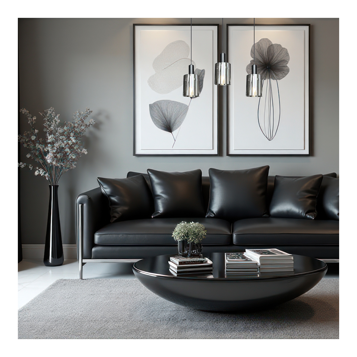 MiLagro Lampa wisząca Arcadia Black 3xE27 ML1819