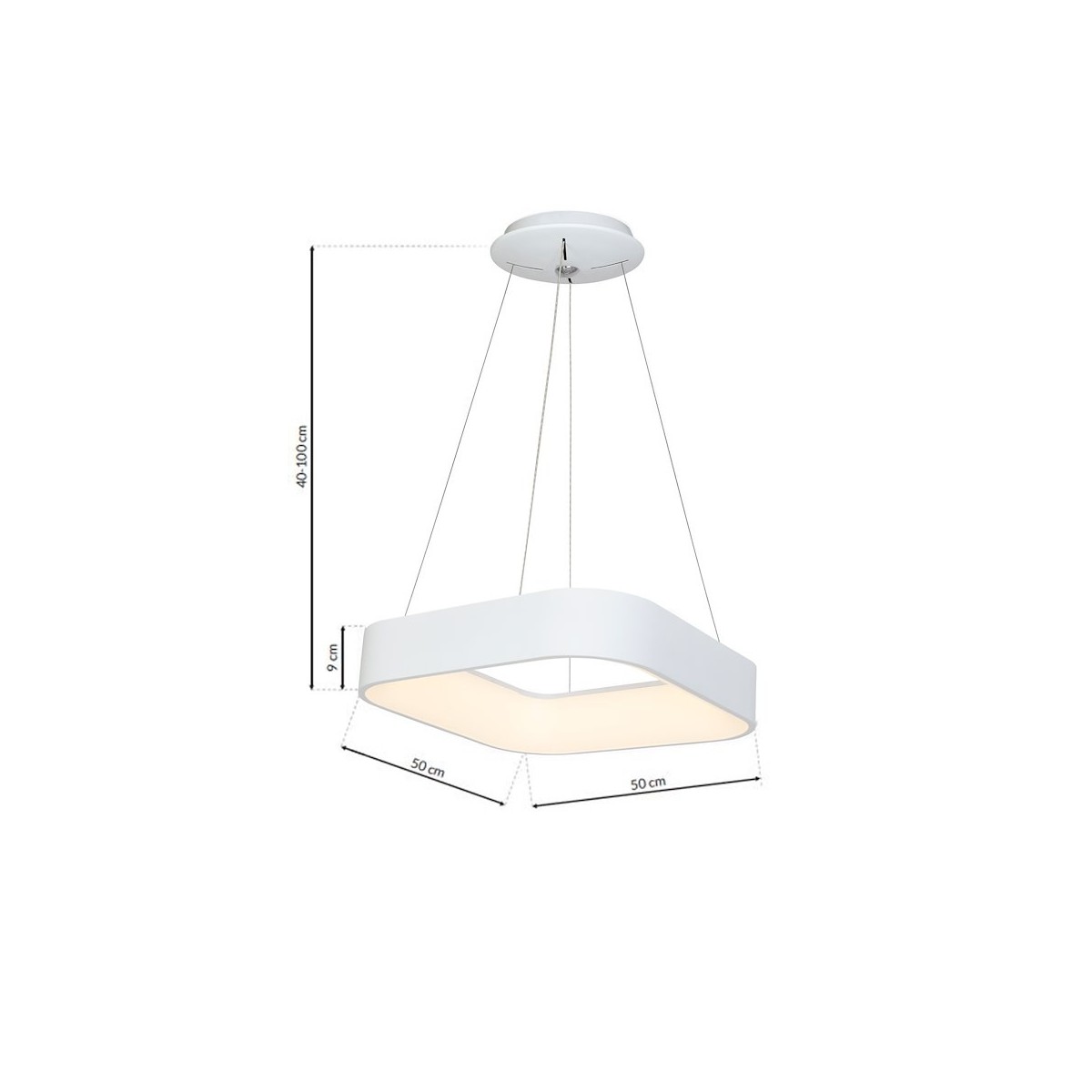 MiLagro Lampa Wisząca Astro Biały 40W LED 4000K ML1853