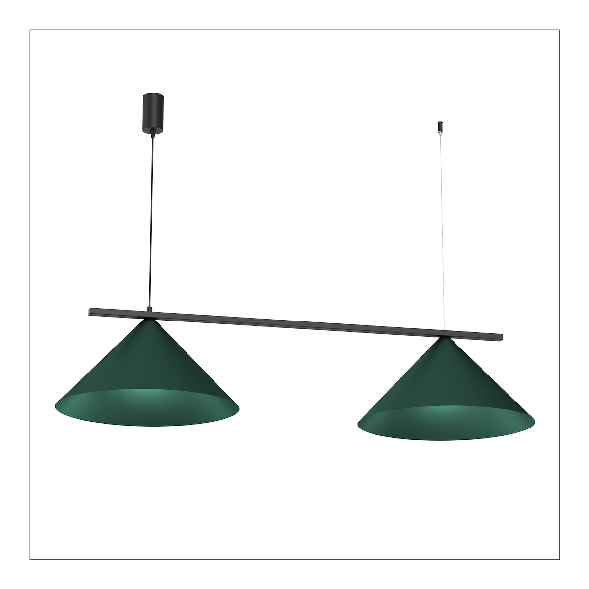 MiLagro Lampa wisząca CAPITAL BLACK/GREEN 2XGX53 MLP1529