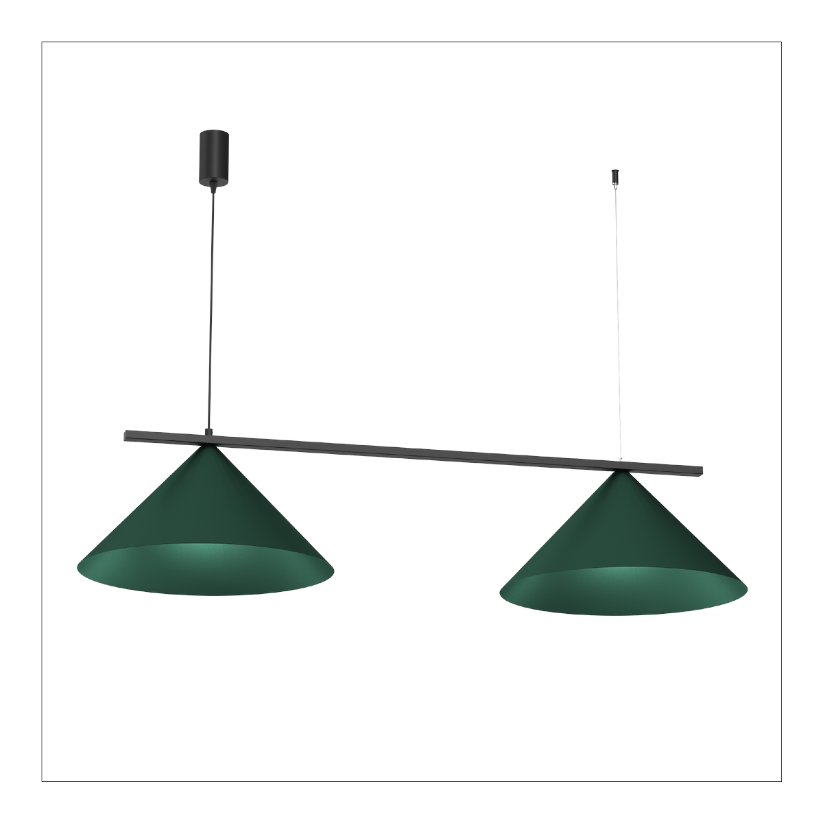 MiLagro Lampa wisząca CAPITAL BLACK/GREEN 2XGX53 MLP1529