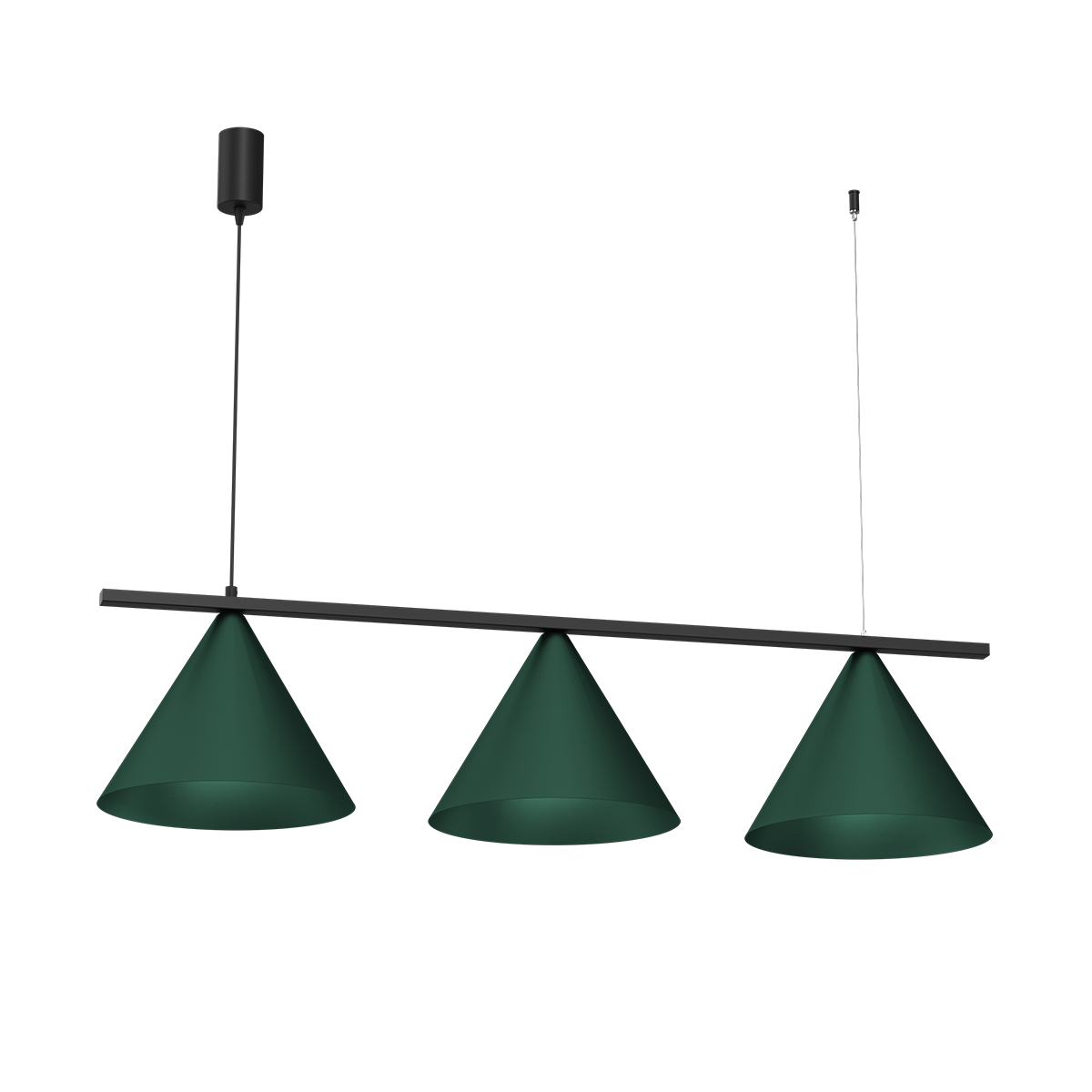 MiLagro Lampa wisząca CAPITAL BLACK GREEN 3XGX53 MLP1530