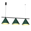 MiLagro Lampa wisząca CAPITAL BLACK GREEN 3XGX53 MLP1530