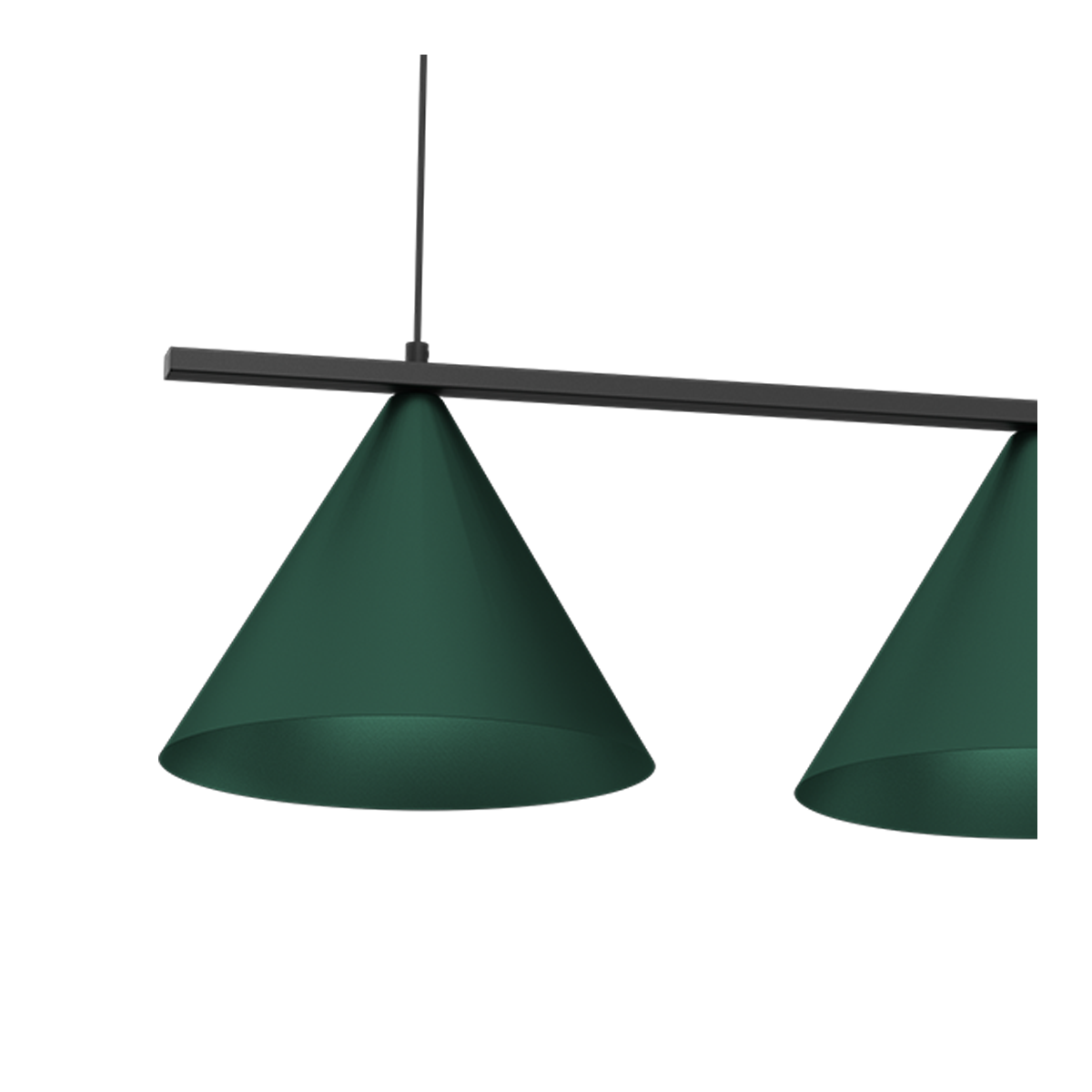 MiLagro Lampa wisząca CAPITAL BLACK GREEN 3XGX53 MLP1530