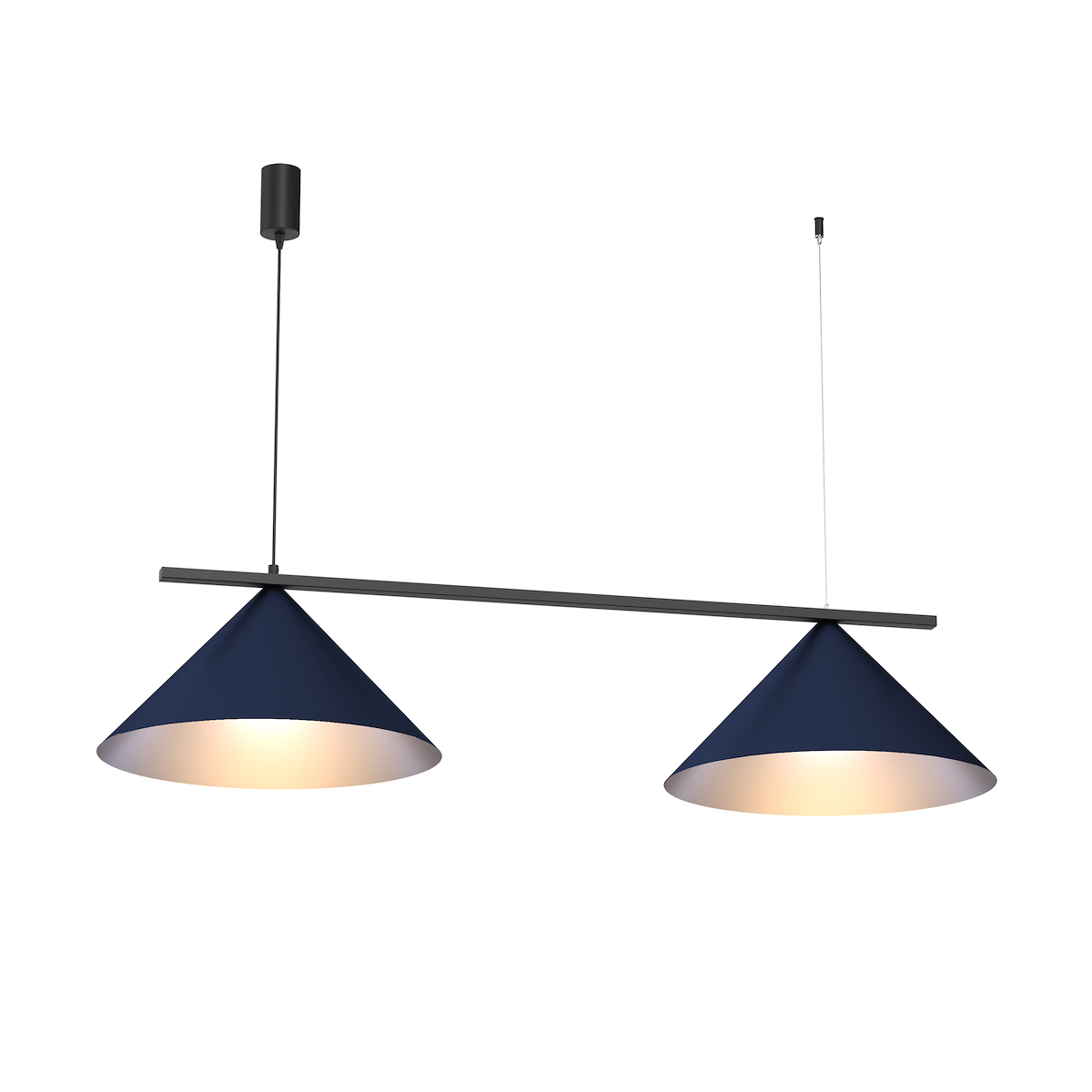 MiLagro Lampa wisząca CAPITAL BLACK/NAVY BLUE 2XGX53 MLP1531
