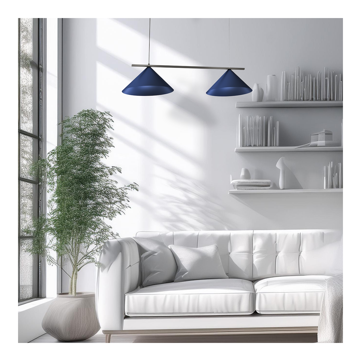MiLagro Lampa wisząca CAPITAL BLACK/NAVY BLUE 2XGX53 MLP1531