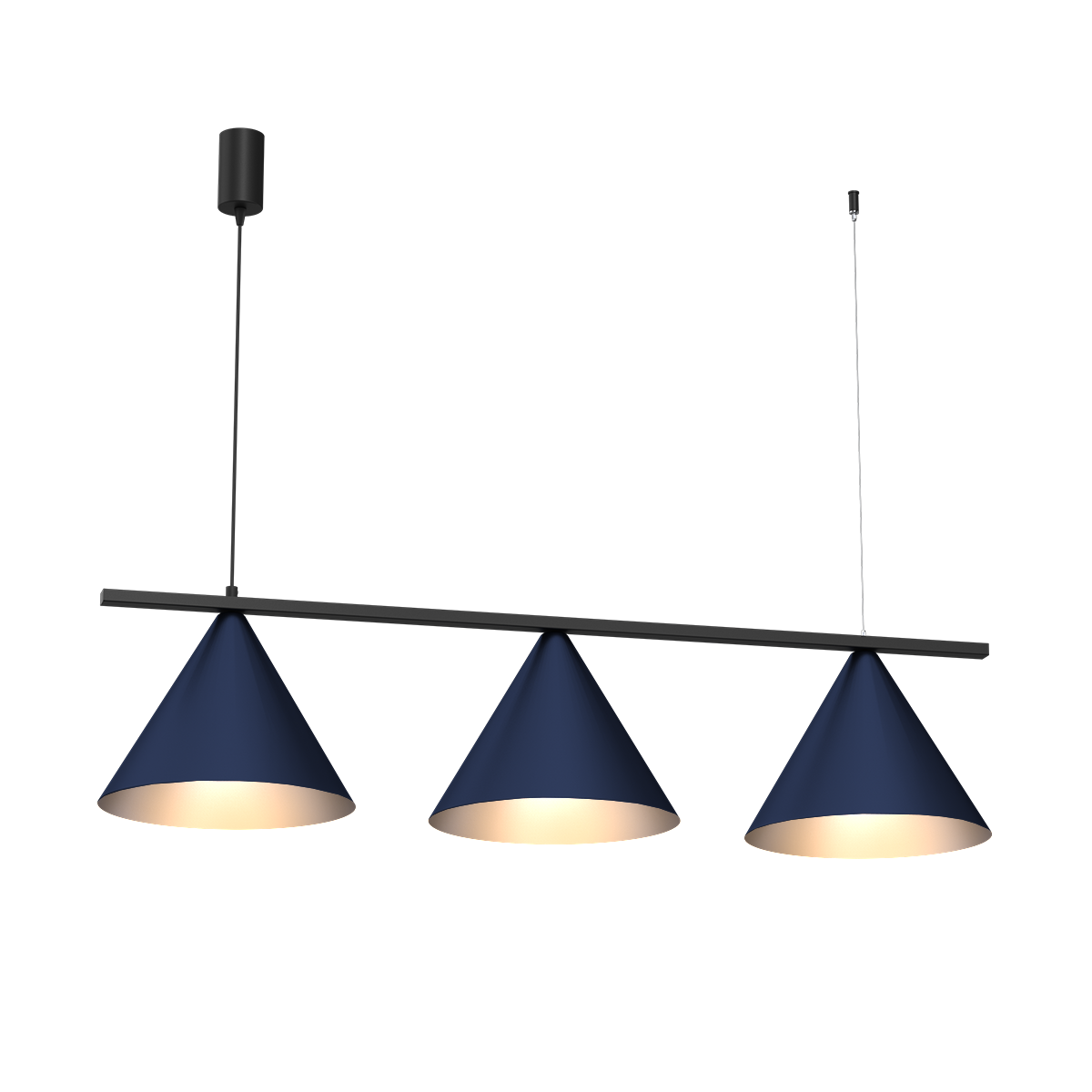 MiLagro Lampa wisząca CAPITAL BLACK/NAVY BLUE 3XGX53 MLP1532