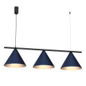 MiLagro Lampa wisząca CAPITAL BLACK/NAVY BLUE 3XGX53 MLP1532