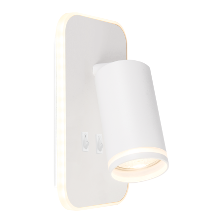 MiLagro Oprawa Pipe Ring Kinkiet Biały 1xGU10 + LED 6W ML2082