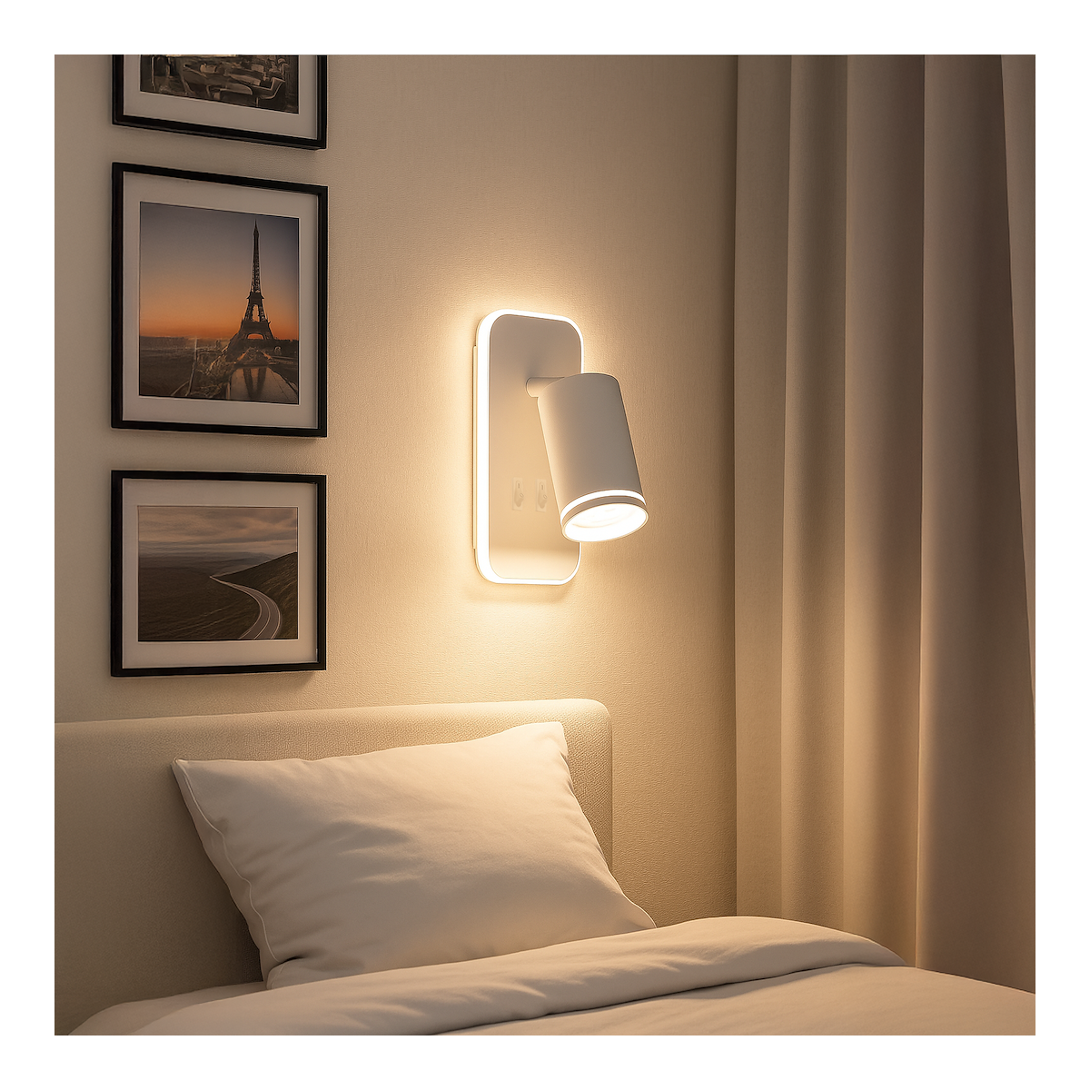 MiLagro Oprawa Pipe Ring Kinkiet Biały 1xGU10 + LED 6W ML2082