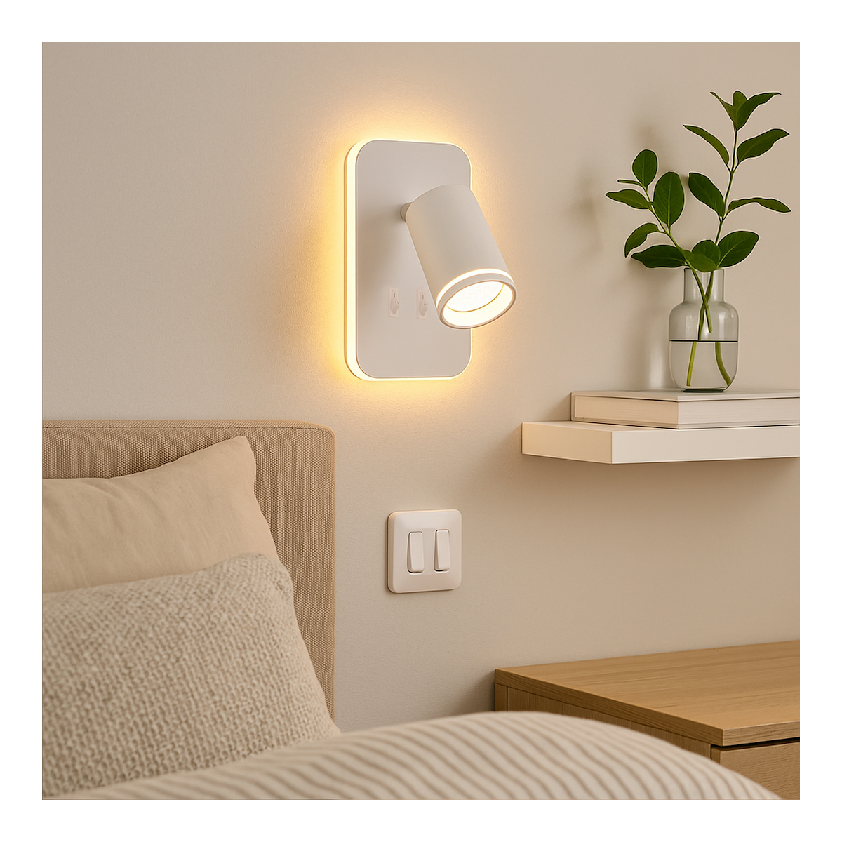 MiLagro Oprawa Pipe Ring Kinkiet Biały 1xGU10 + LED 6W ML2082