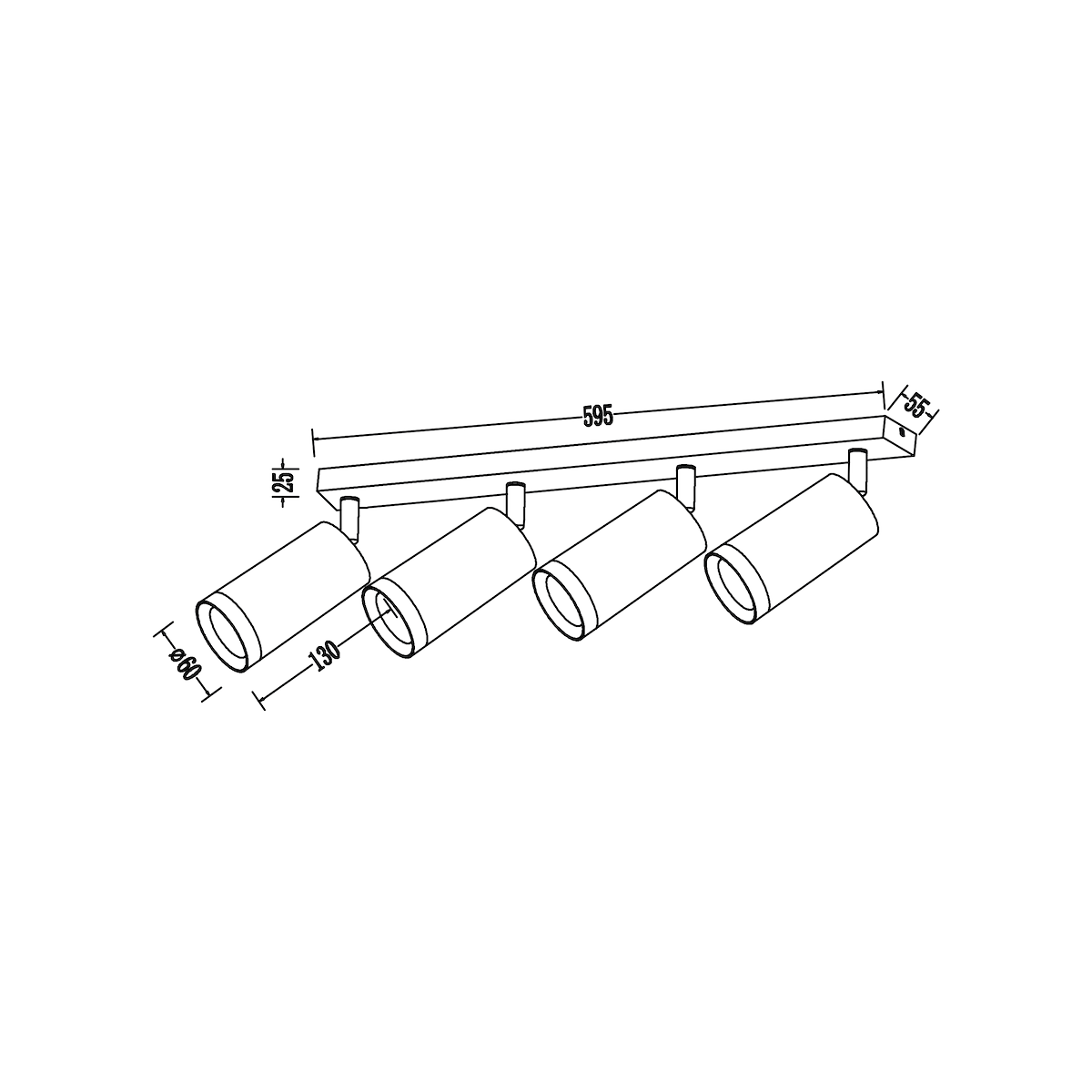 MiLagro Oprawa Mica Spot Biały + Chrom 4xGU10 ML2101