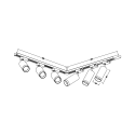 MiLagro Zestaw Oprawa Mica Track Biały + Chrom 6xGU10 2m ML2107