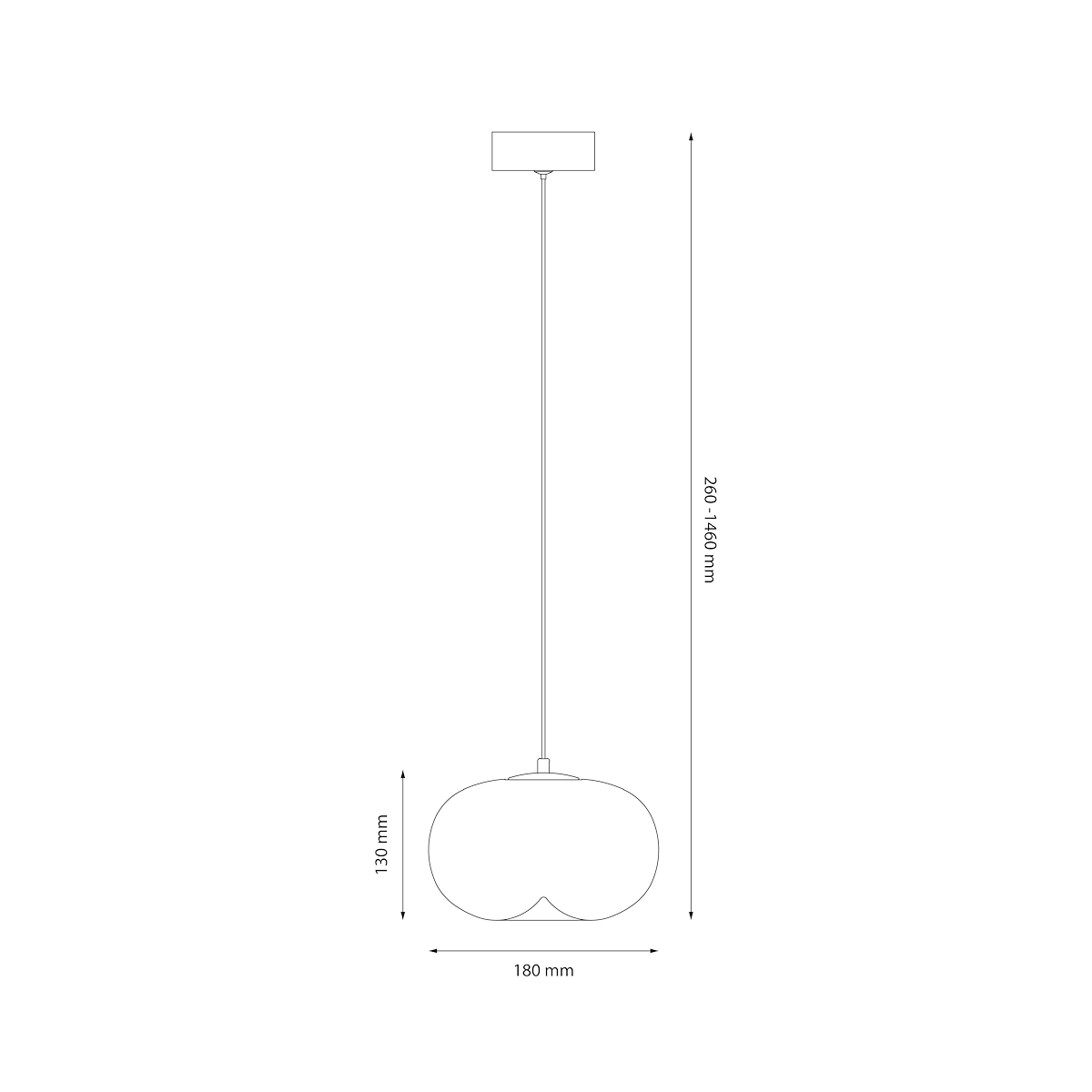 MiLagro Lampa wisząca VASO 1 WHITE 4W ML1398