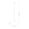 MiLagro Lampa wisząca VASO 1 WHITE 4W ML1398