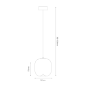 MiLagro Lampa wisząca VASO 2 WHITE 4W ML1401