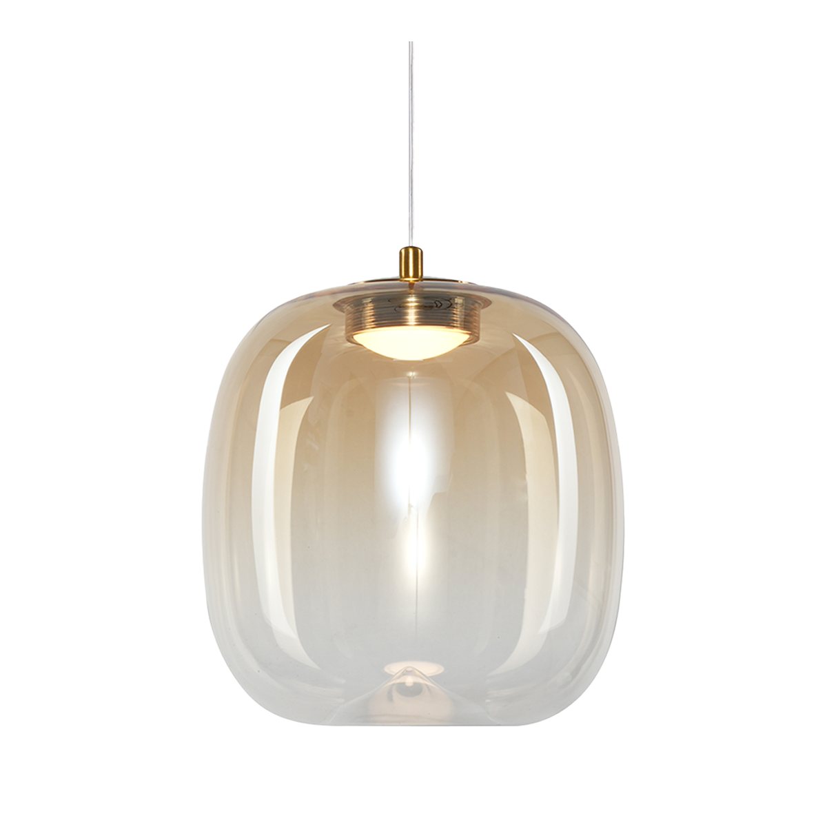 MiLagro Lampa wisząca VASO 2 AMBER 4W ML1402