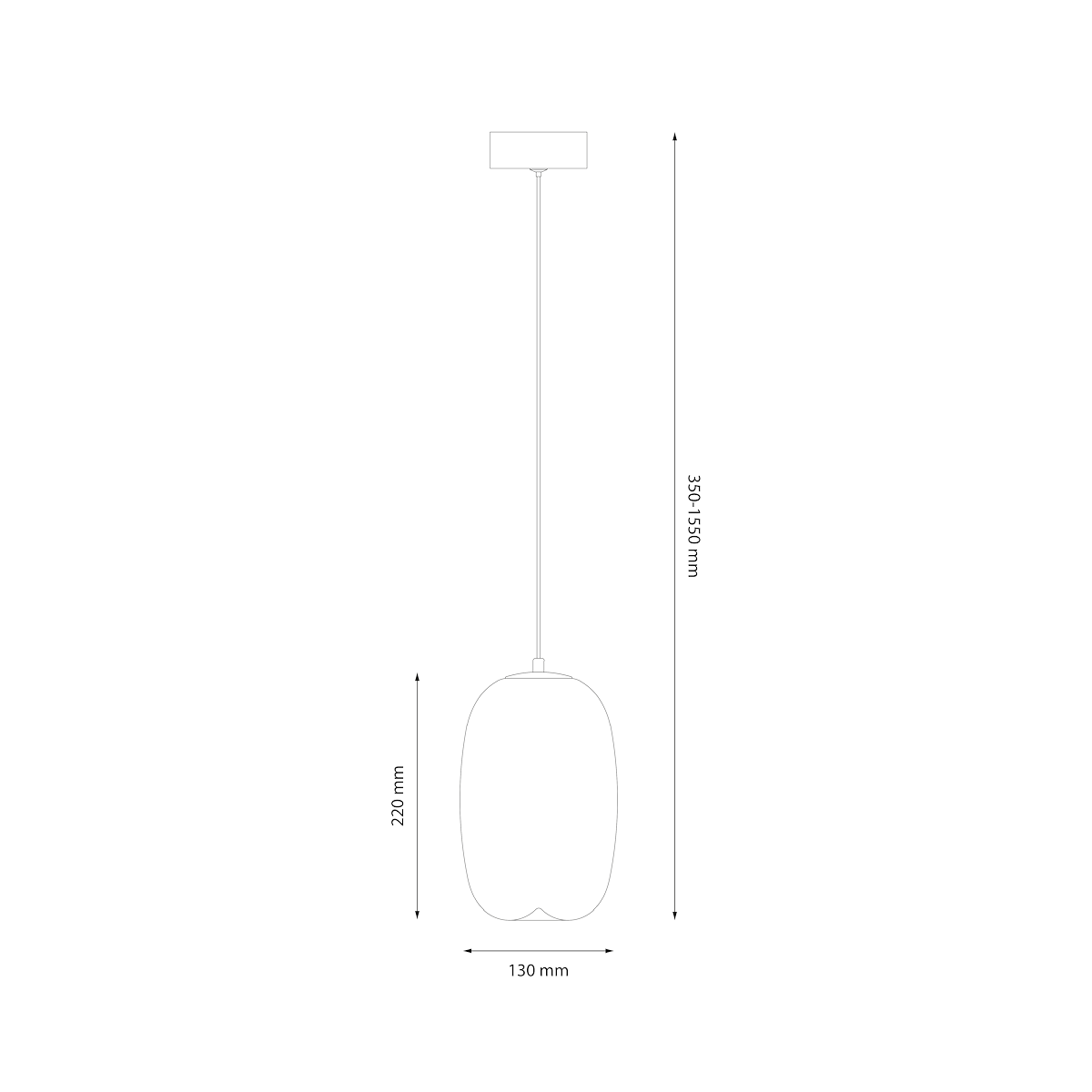 MiLagro Lampa wisząca VASO 3 WHITE 4W ML1404