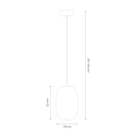 MiLagro Lampa wisząca VASO 3 WHITE 4W ML1404