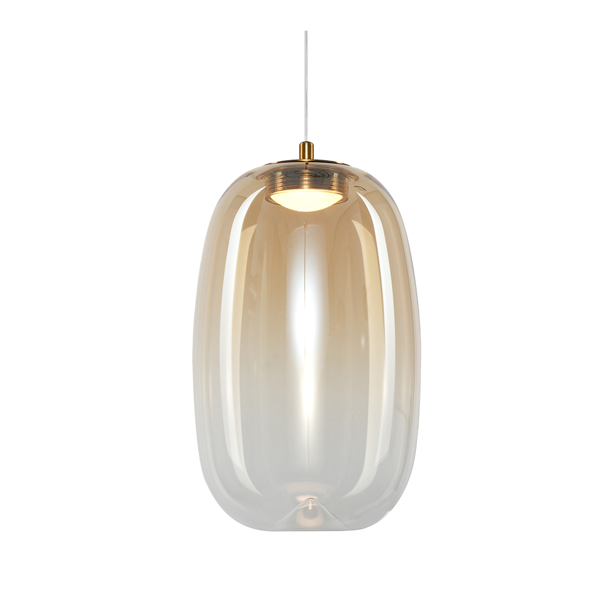 MiLagro Lampa wisząca VASO 3 AMBER 4W ML1405