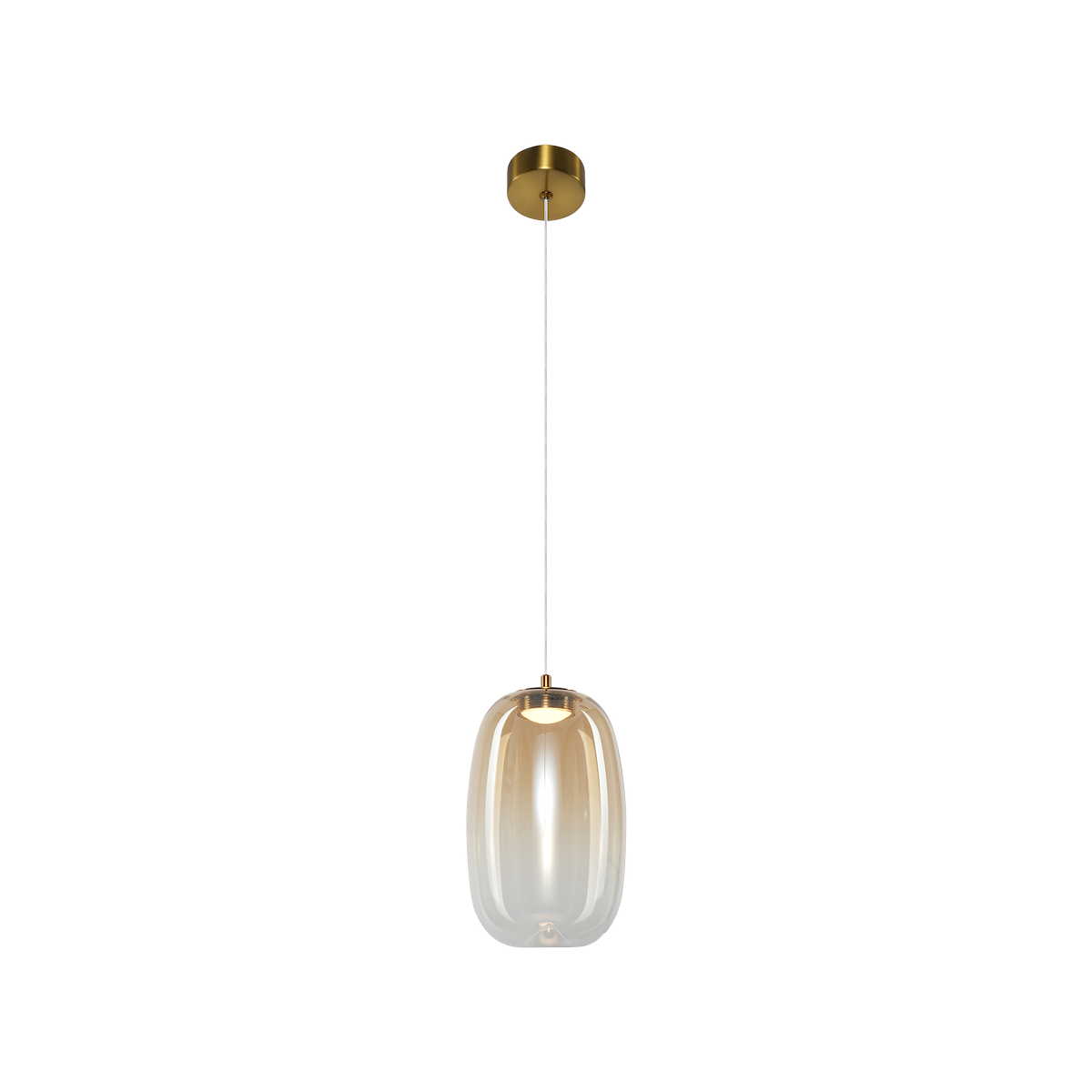 MiLagro Lampa wisząca VASO 3 AMBER 4W ML1405