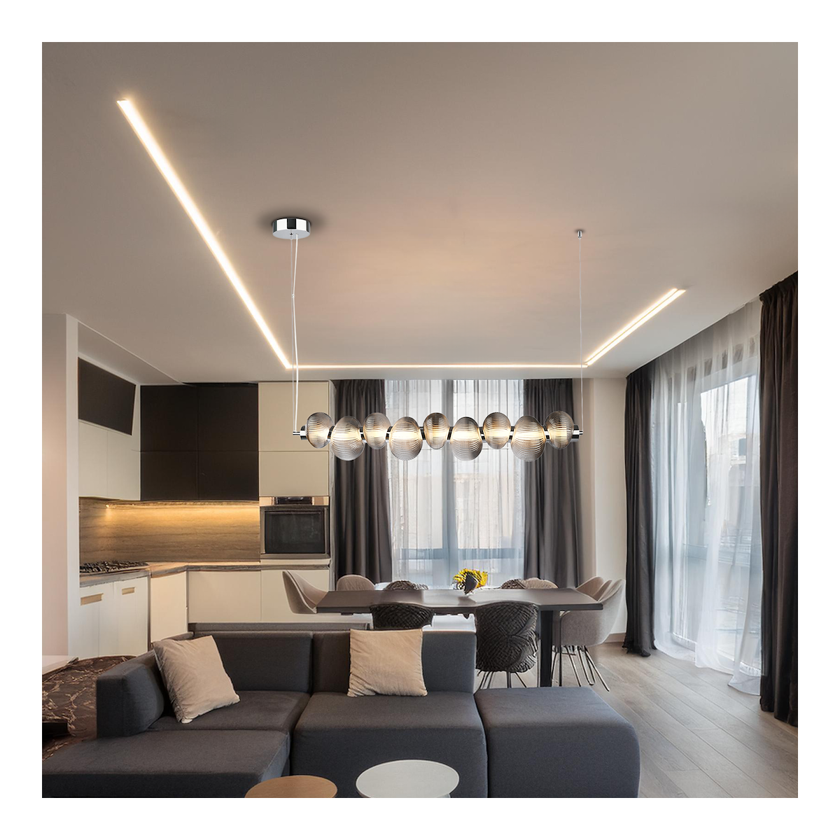MiLagro Lampa wisząca BOLLA SMOKED 32W LED ML1427