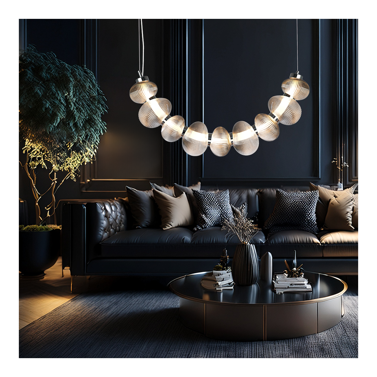 MiLagro Lampa wisząca BOLLA SMOKED 36W LED ML1429