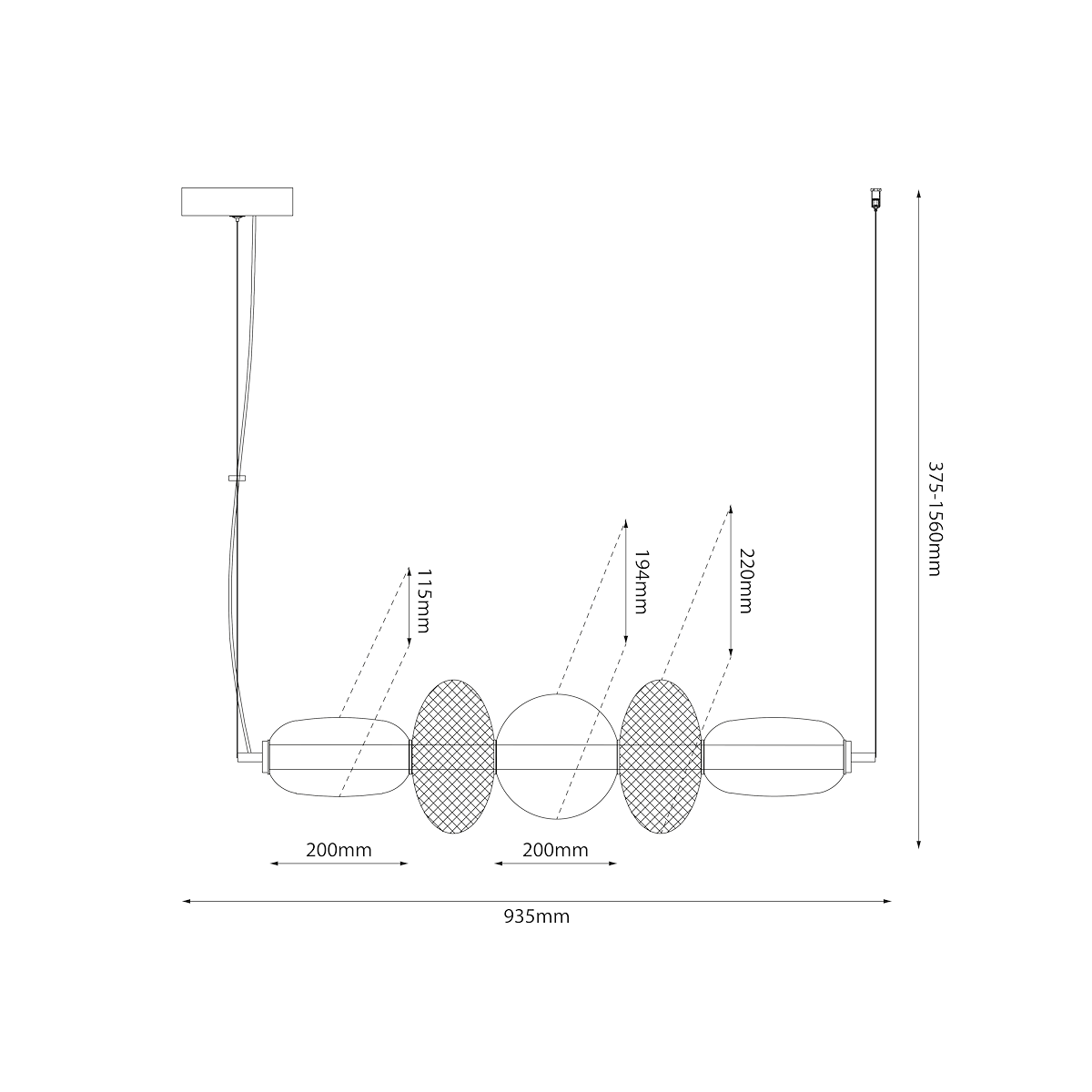 MiLagro Lampa wisząca ARAME 32W LED ML1434