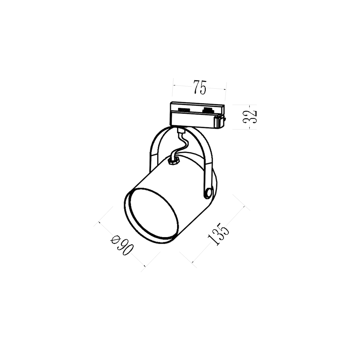 MiLagro Oprawa Quber Track Czarny 1xE27 ML2274