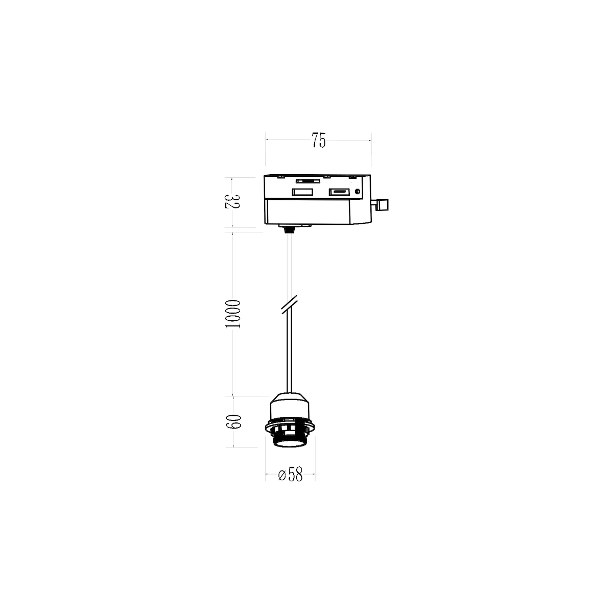 MiLagro Hang Track ML2279 zawiesie E27