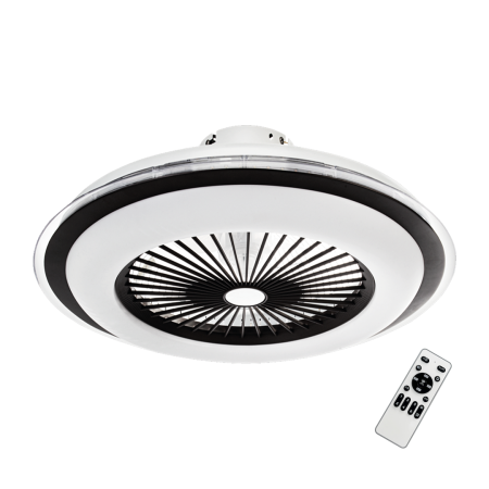MiLagro Lampowentylator ZEPHYR BLACK 48W LED+ PILOT ML1514
