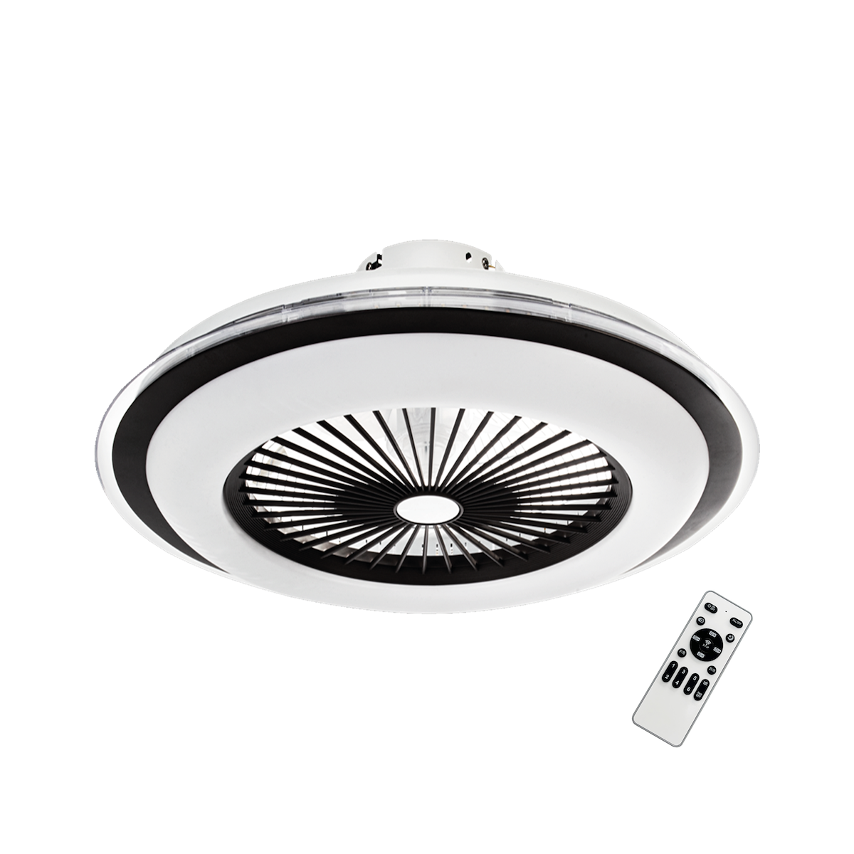 MiLagro Lampowentylator ZEPHYR BLACK 48W LED+ PILOT ML1514