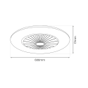 MiLagro Lampowentylator ZEPHYR BLACK 48W LED+ PILOT ML1514