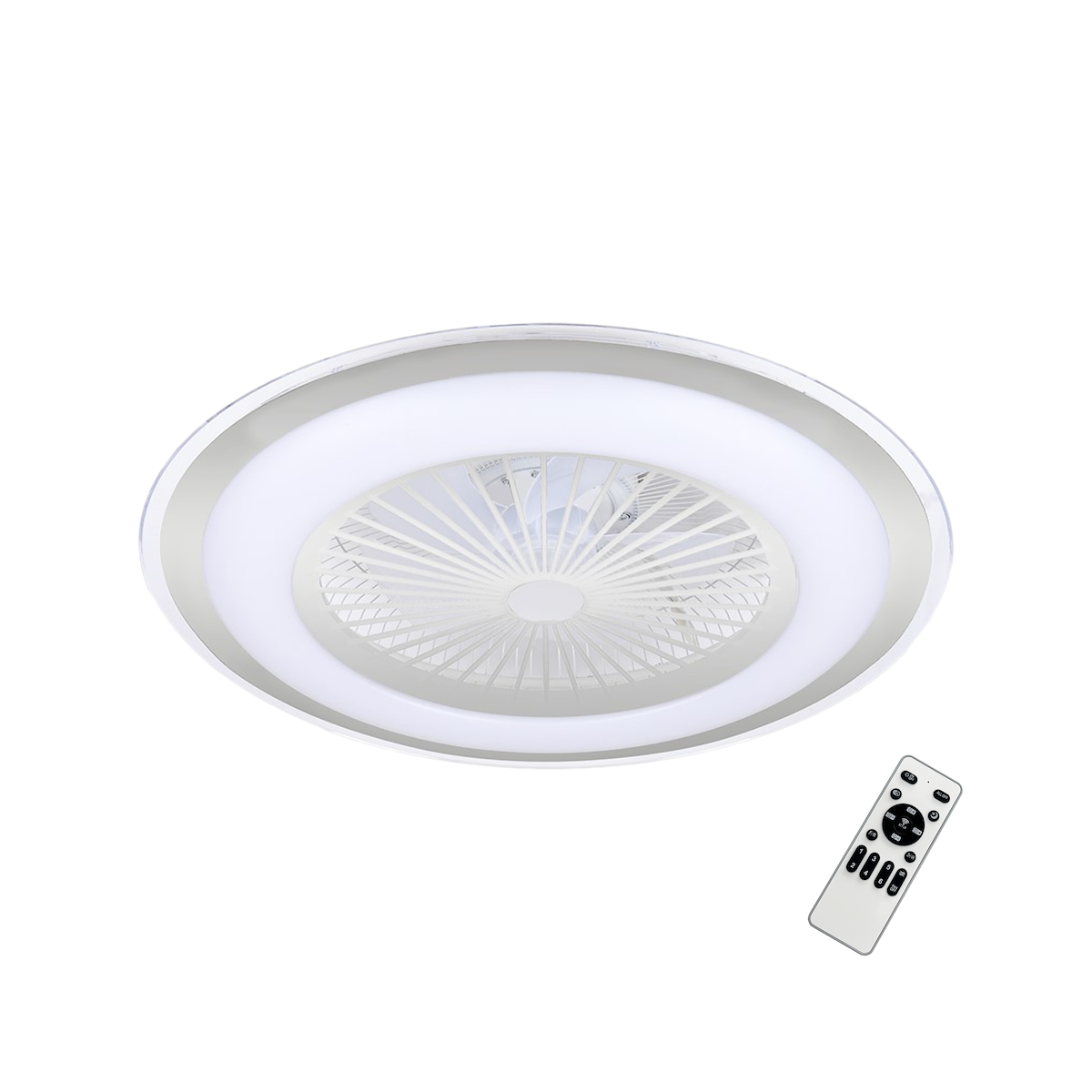MiLagro Lampowentylator ZEPHYR SILVER 48W LED+ PILOT ML1515