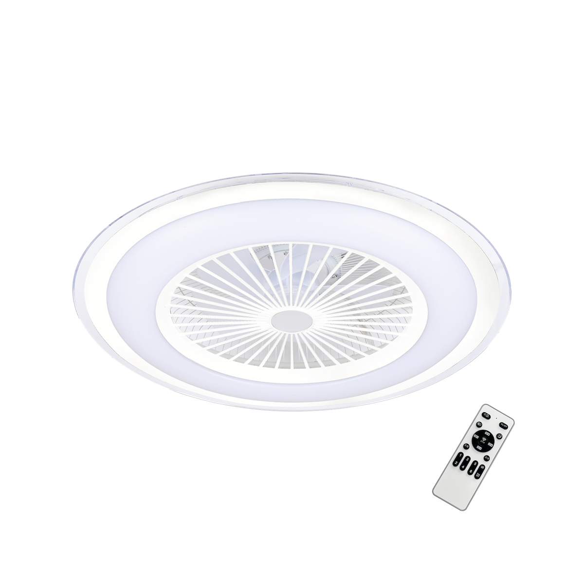 MiLagro Lampowentylator ZEPHYR WHITE 48W LED+ PILOT ML1516