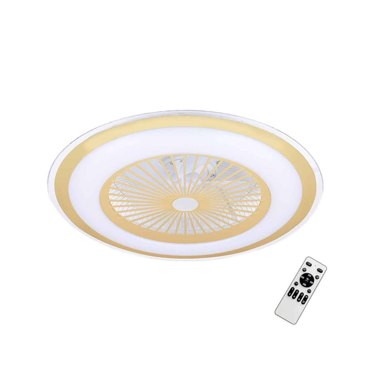 MiLagro Lampowentylator ZEPHYR GOLD 48W LED+ PILOT ML1517