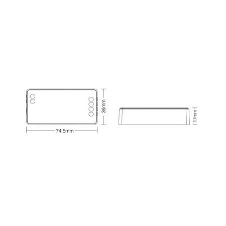 MiLagro MI-LIGHT Kontroler 3w1 RGB/CCT 12-24VDC 12A FUT037S+ PS-FUT037S+