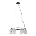 Lampa wisząca z kryształami ITALUX PND-40814-6-BK-HBR